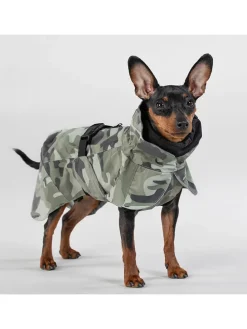 Hunde-Regenmantel in Khaki