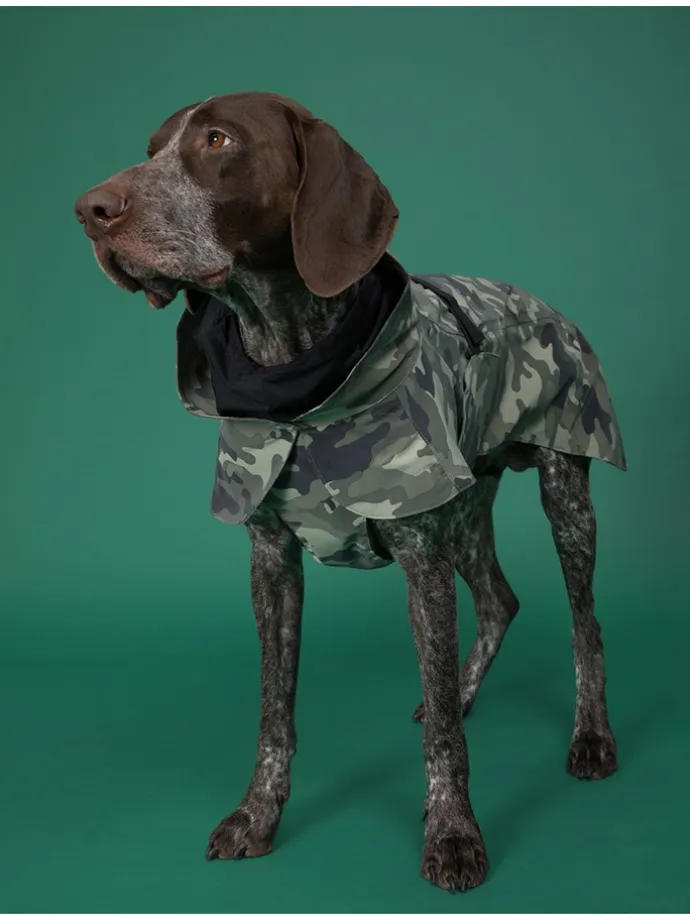 Hunde-Regenmantel in Khaki