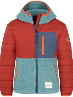 Hybridjacke "Romsdalen" in Braunrot/ Blau