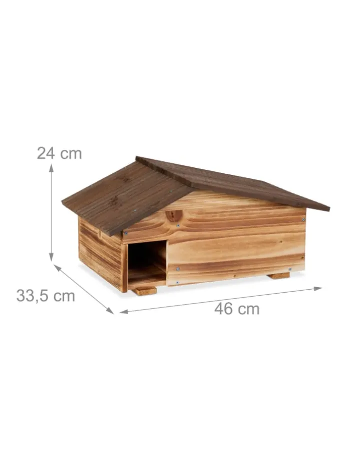 Igelhaus in Braun - (B)46 x (H)24 x (T)33,5 cm