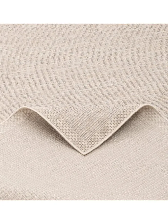 In & Outdoor Teppich Flachgewebe Ottawa Bordüre in Beige