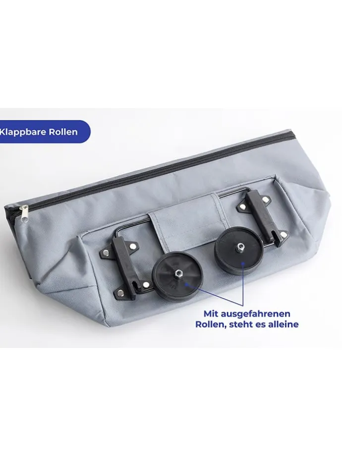 2in1 Einkaufstrolley in Hellblau - (B)32 x (H)50 x (T)15 cm