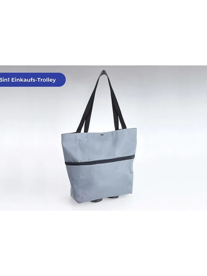 2in1 Einkaufstrolley in Hellblau - (B)32 x (H)50 x (T)15 cm
