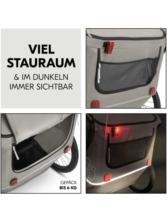 3in1 Fahrradanhänger Bike N Walk Duo für in grau