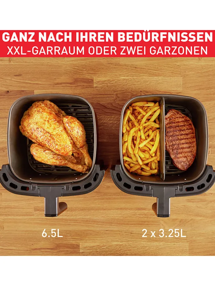 2-in-1 Heißluftfritteuse "Easy Fry & Grill - EY801410" in Dunkelblau