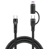 2in1 Kabel USB-C - Lightning + USB-C 1,0m 60W