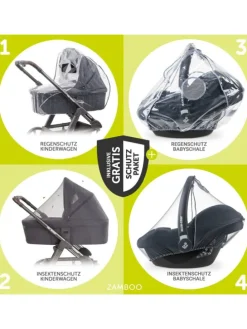 3in1 Kinderwagen-Set Vision X Trio Set Black in grau