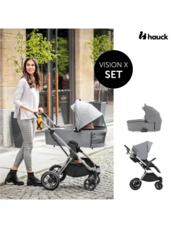 3in1 Kinderwagen-Set Vision X Trio Set Black in grau