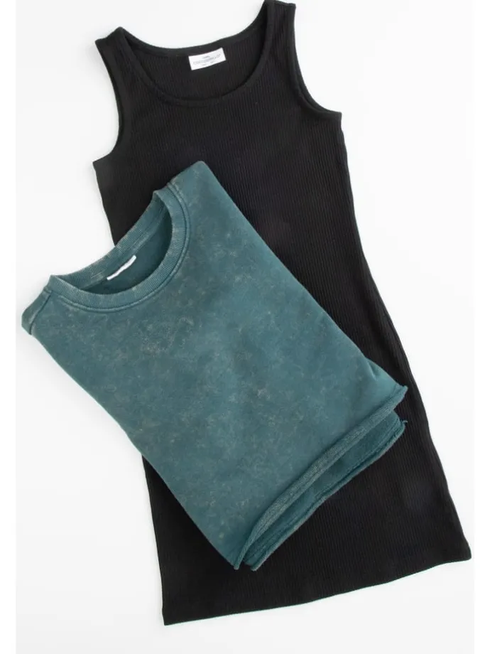 2-in-1 Kleid in grün