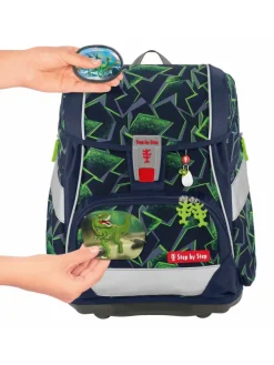 2in1 Plus Schulranzen-Set 6tlg. in wild t-rex taro