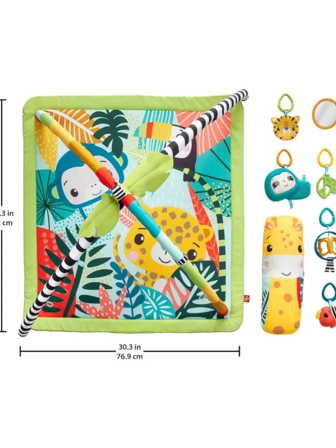 3-in-1 Rainforest Spieldecke Spielmatte Regenwalddesign