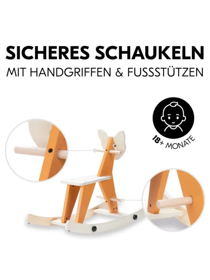 2in1 Schaukeltier Rock N Swing (umbaubar in orange,beige