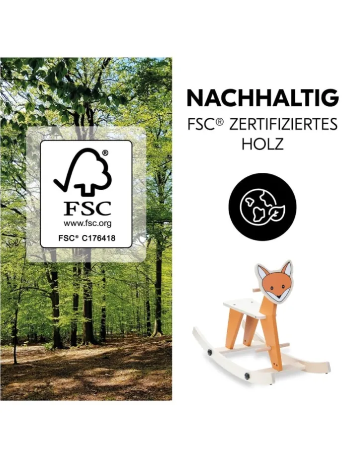 2in1 Schaukeltier Rock N Swing (umbaubar in orange,beige