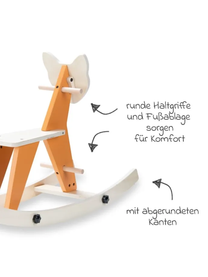 2in1 Schaukeltier Rock N Swing (umbaubar in orange,beige