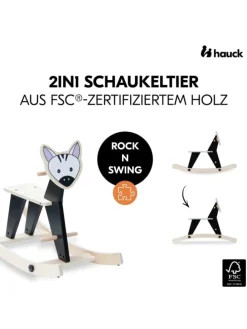 2in1 Schaukeltier Rock N Swing (umbaubar in schwarz,beige
