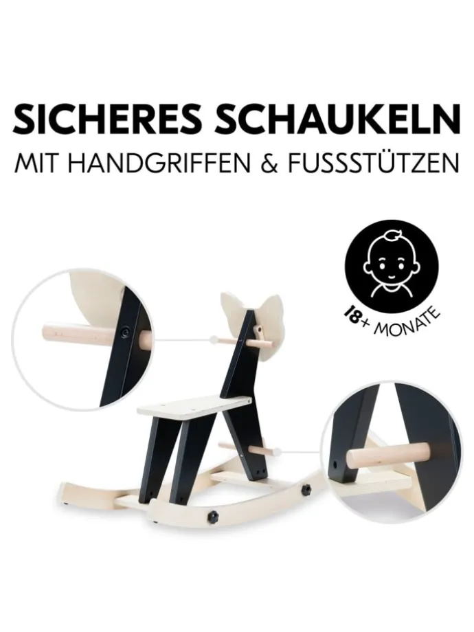 2in1 Schaukeltier Rock N Swing (umbaubar in schwarz,beige