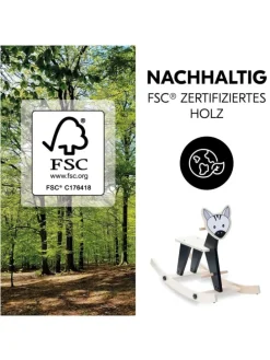 2in1 Schaukeltier Rock N Swing (umbaubar in schwarz,beige