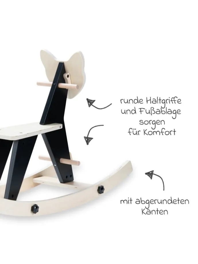 2in1 Schaukeltier Rock N Swing (umbaubar in schwarz,beige