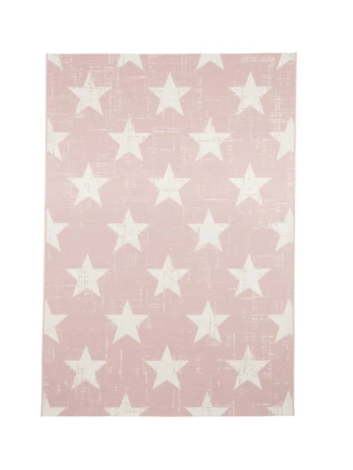In- und Outdoor Teppich Carpetto Sterne in Rosa