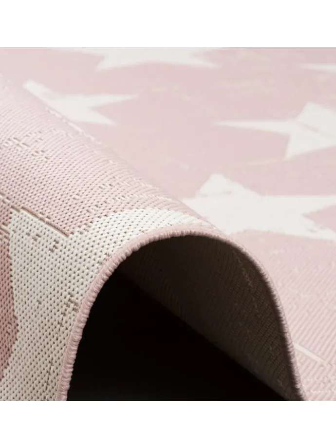 In- und Outdoor Teppich Carpetto Sterne in Rosa