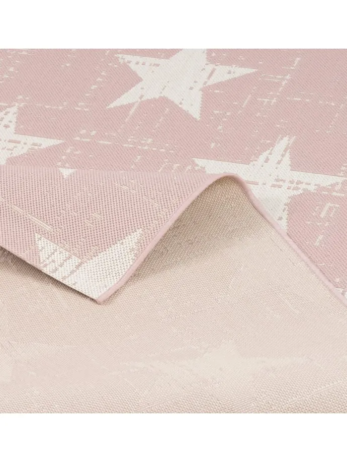 In- und Outdoor Teppich Carpetto Sterne in Rosa