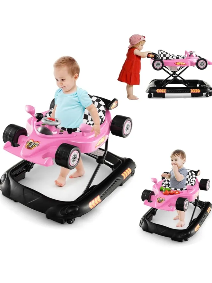 4 in 1 Baby Lauflernhilfe in Rosa