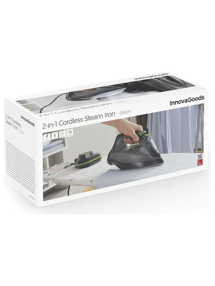 2in1-Dampfbügeleisen in Schwarz