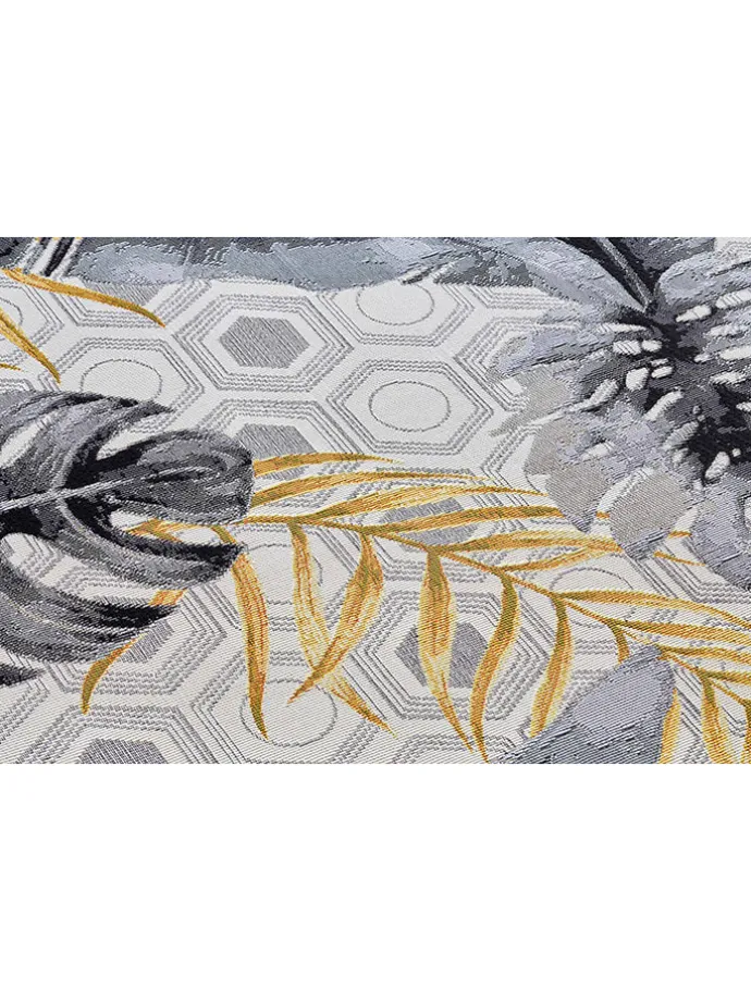 Indoor-/ Outdoor-Teppich "Flair" in Grau/ Gold