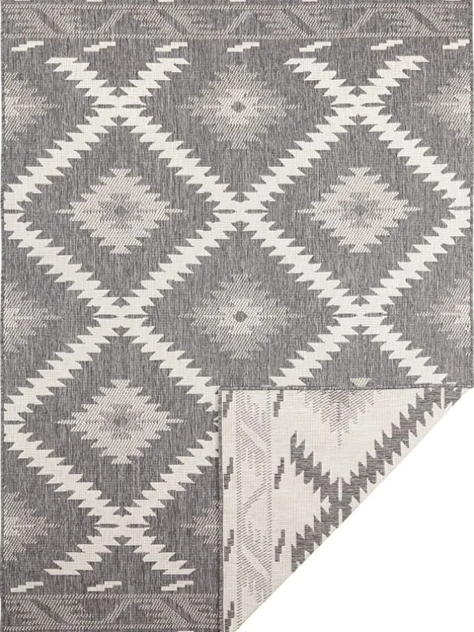 Indoor-/ Outdoor-Teppich "Malibu" in Grau/ Creme