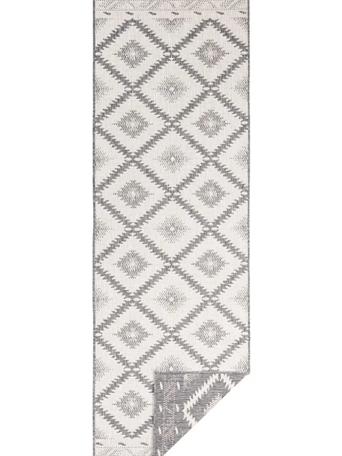Indoor-/ Outdoor-Teppich "Malibu" in Grau/ Creme