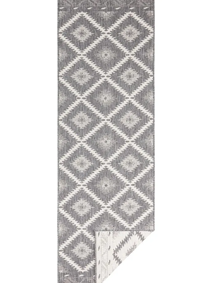 Indoor-/ Outdoor-Teppich "Malibu" in Grau/ Creme