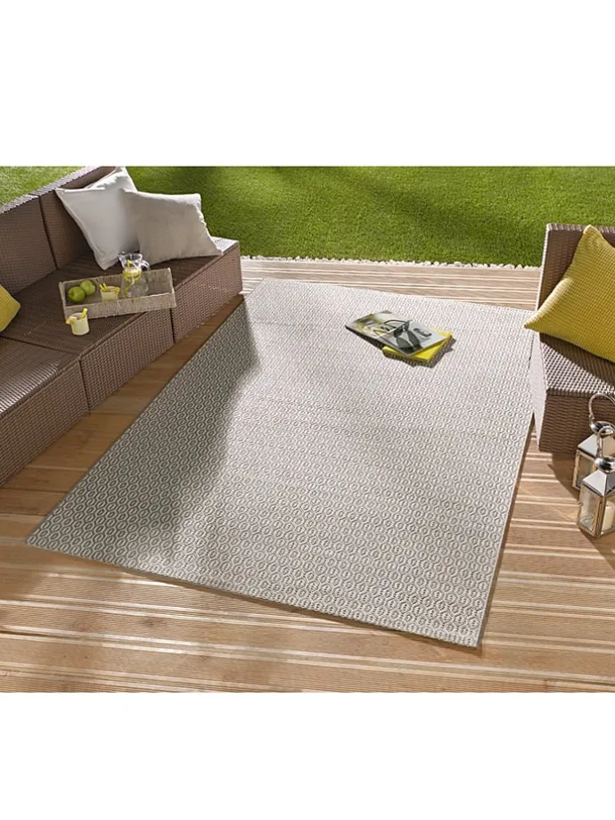 Indoor-/ Outdoor-Teppich "Meadow" in Grau