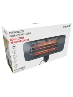 Infrarot-Heizstrahler in Schwarz - (B)50 x (H)19,5 cm