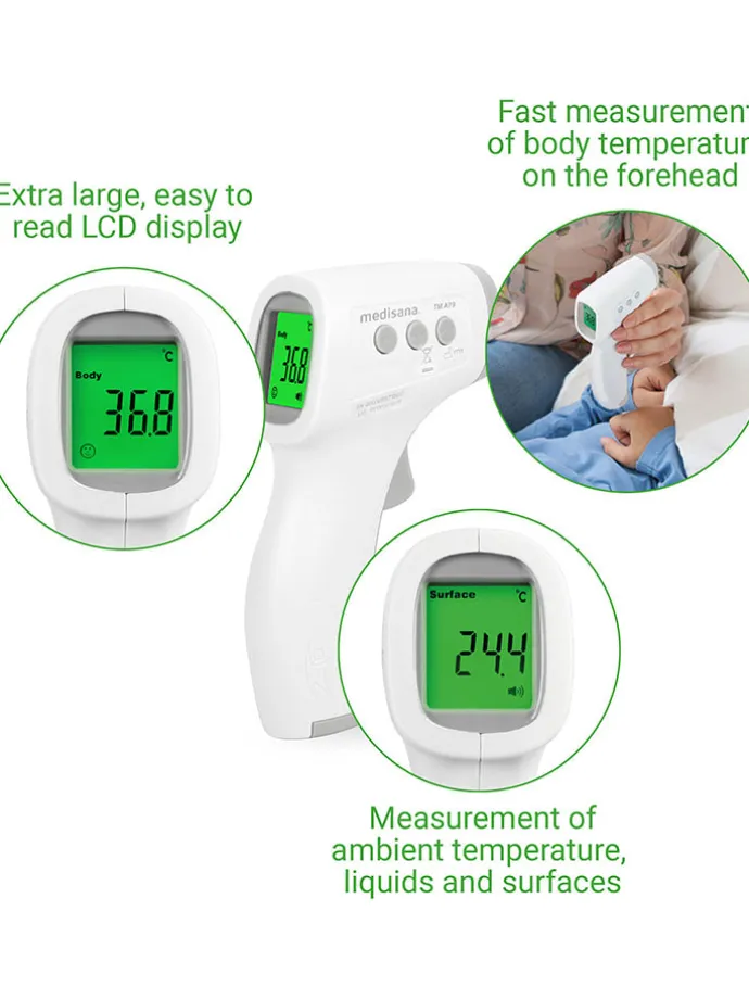 Infrarot-Kontaktlos-Multifunktionsthermometer "TM A79" in Weiß