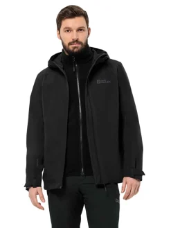 3in1-Funktionsjacke "Taubenberg" in Schwarz