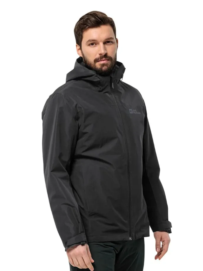 3in1-Funktionsjacke "Taubenberg" in Schwarz