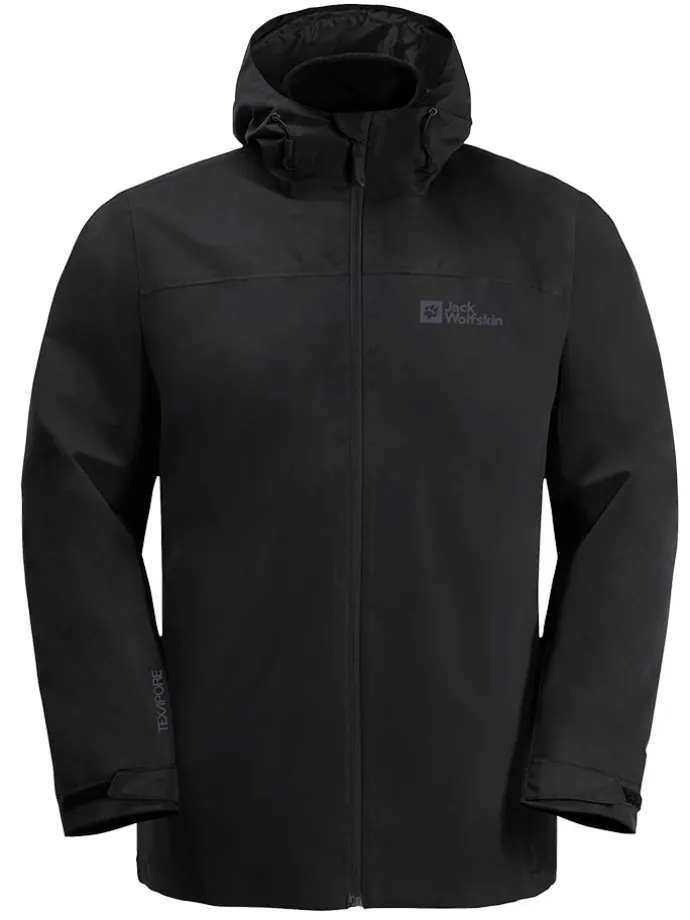 3in1-Funktionsjacke "Taubenberg" in Schwarz