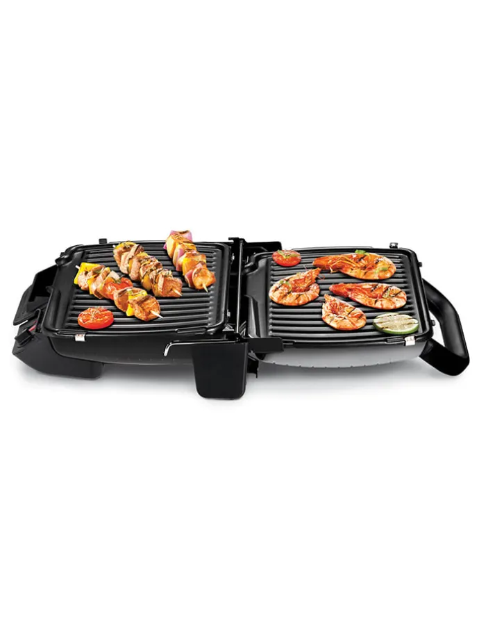 3in1-Kontaktgrill in Silber/ Schwarz