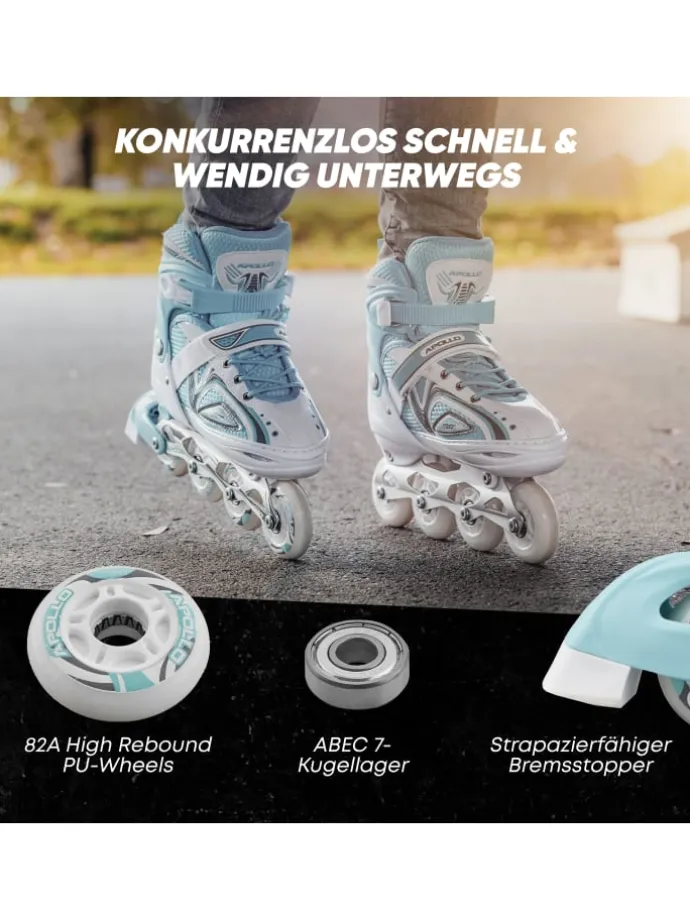 Inline Skates " Super Blades X-Pro " in weiß/mint