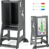 2 in 1 Tritthocker 1-7 Jahre in Grau
