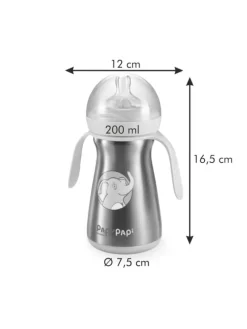 Isolierflasche PAPU PAPI in babyblau