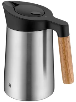 Isolierkanne ''Kineo'' in Silber/ Schwarz/ Hellbraun - 600 ml