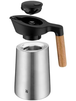 Isolierkanne ''Kineo'' in Silber/ Schwarz/ Hellbraun - 600 ml