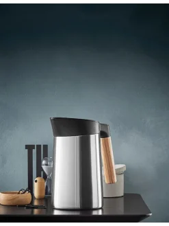 Isolierkanne ''Kineo'' in Silber/ Schwarz/ Hellbraun - 600 ml