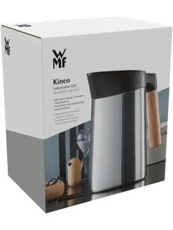 Isolierkanne ''Kineo'' in Silber/ Schwarz/ Hellbraun - 600 ml
