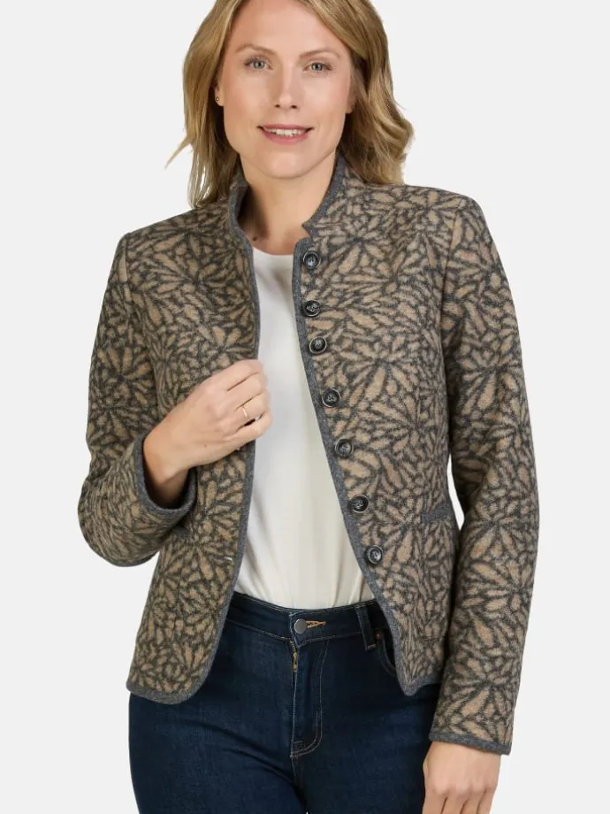 Janker in beige-grau