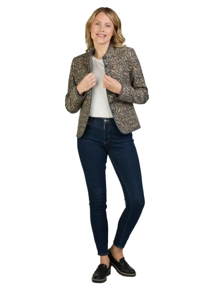 Janker in beige-grau