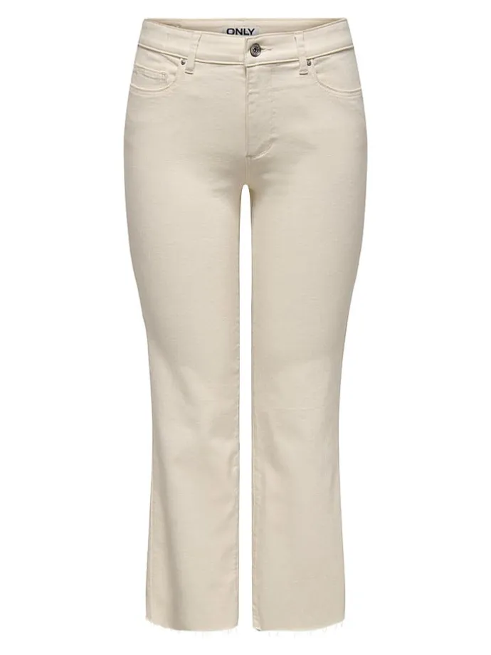 Jeans - Flared fit - in Beige