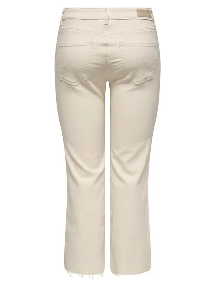 Jeans - Flared fit - in Beige