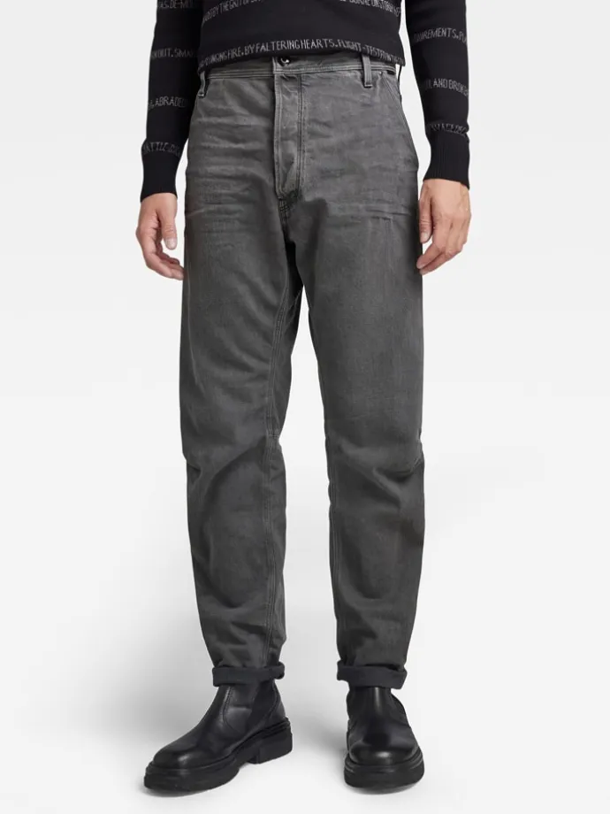 Jeans - Tapered fit- in Hellgrau